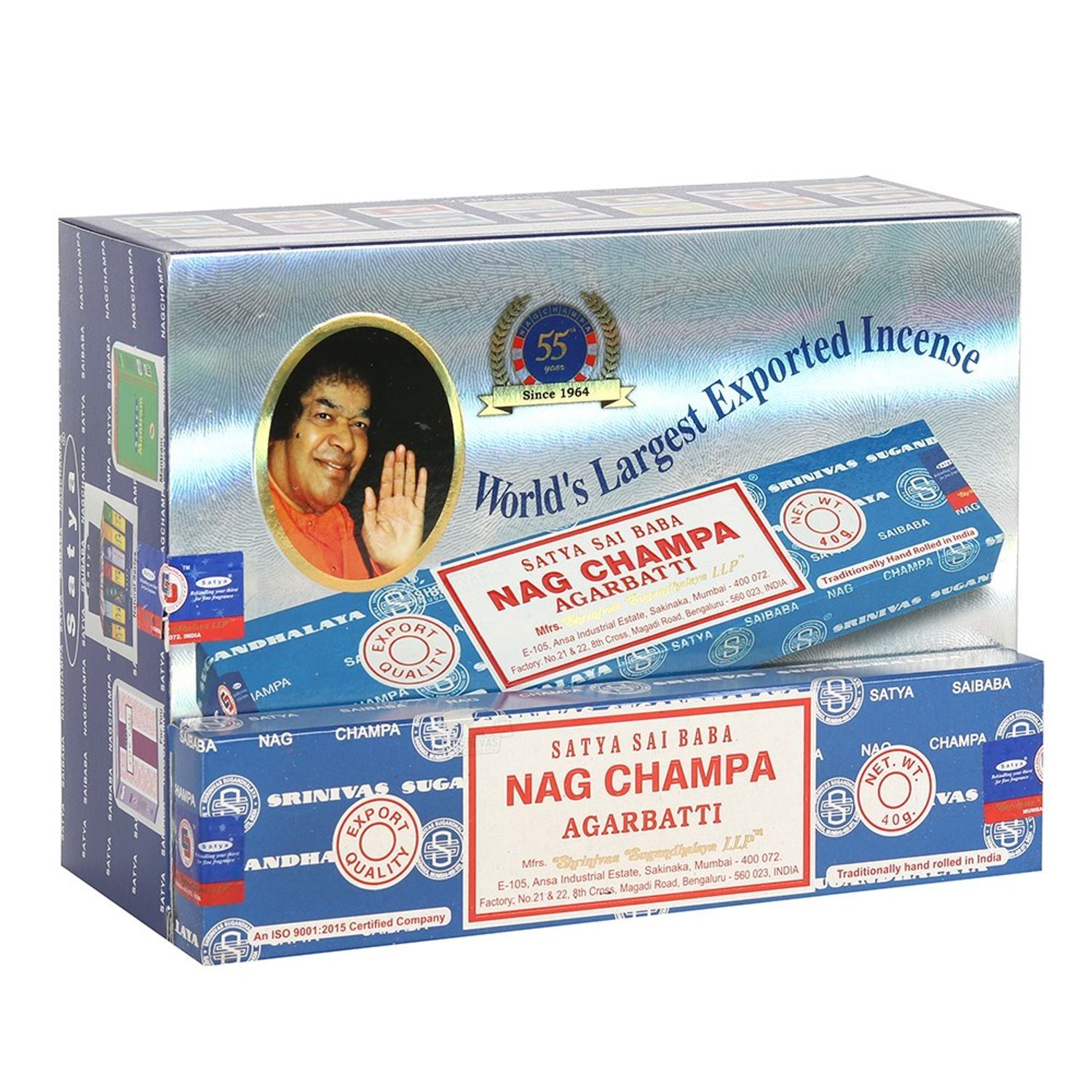 Satya Nag Champa Incense Sticks (Pack Of 120) - Multicoloured