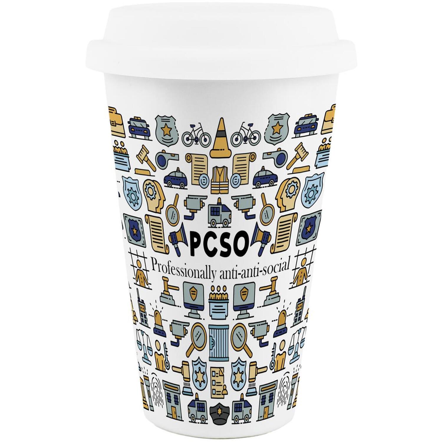Image of Novelty PCSO Ceramic Travel Mug -&hellip;