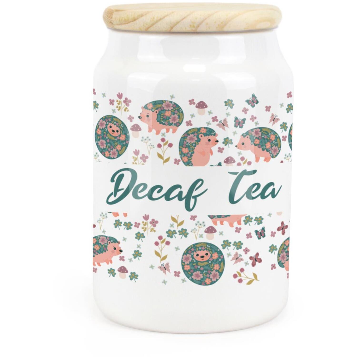 B&Q - Purely HomeHedgehogs & FlowersDecaf Tea CanisterKitchen Storage Jar - Image 3