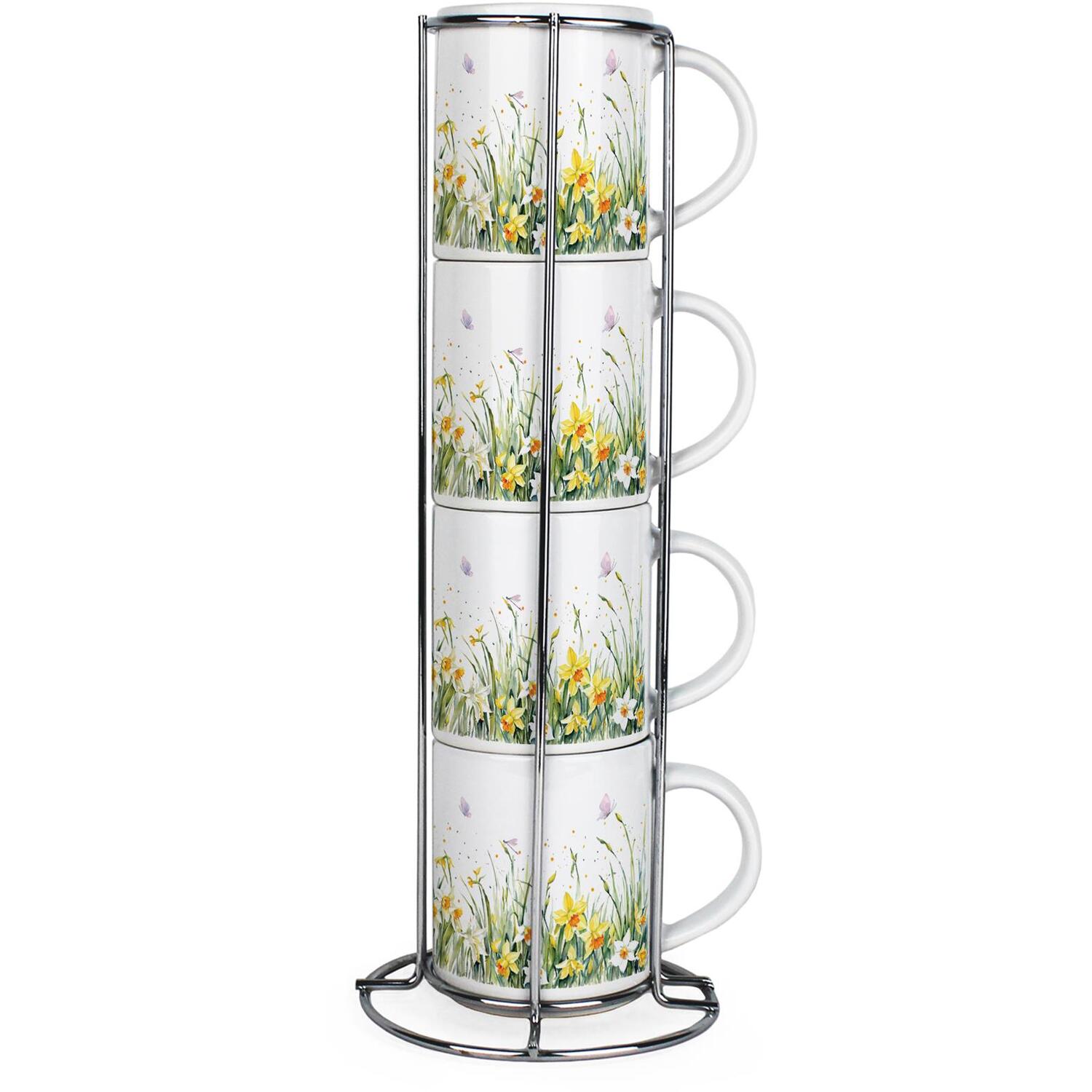 Purely Home - Mugs Set - Ceramic - Daffodil Design - Image 3
