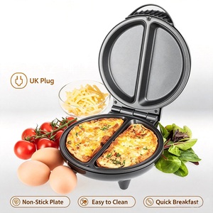 1000W Electric Omelette Maker Non Stick Dual Egg Cooker Pan