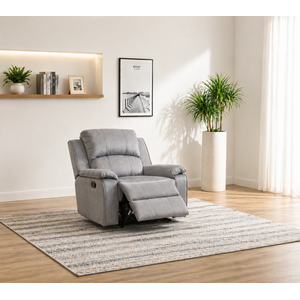 Quest Grey Fabric Reclining Armchair