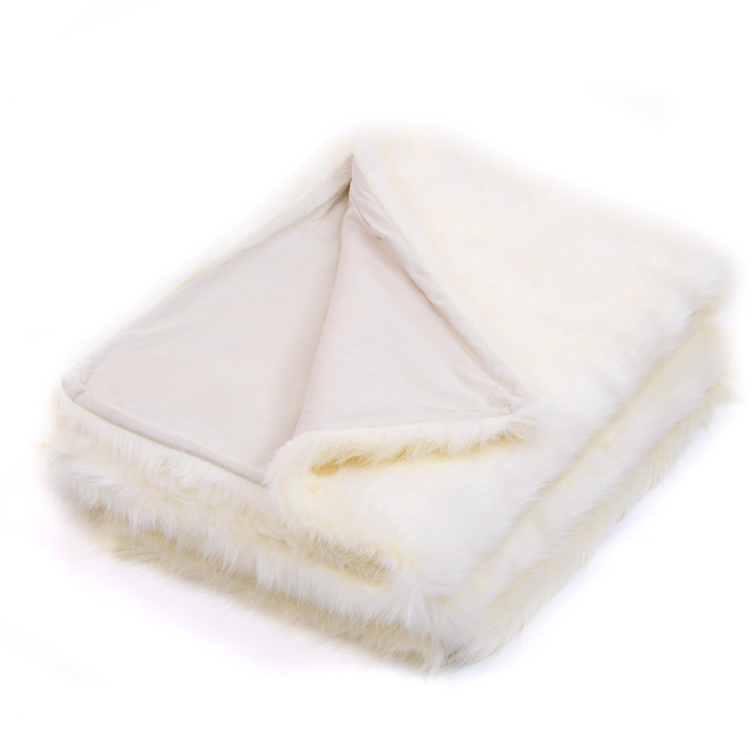 Icon Luxury Faux Fur Throw - Yellow