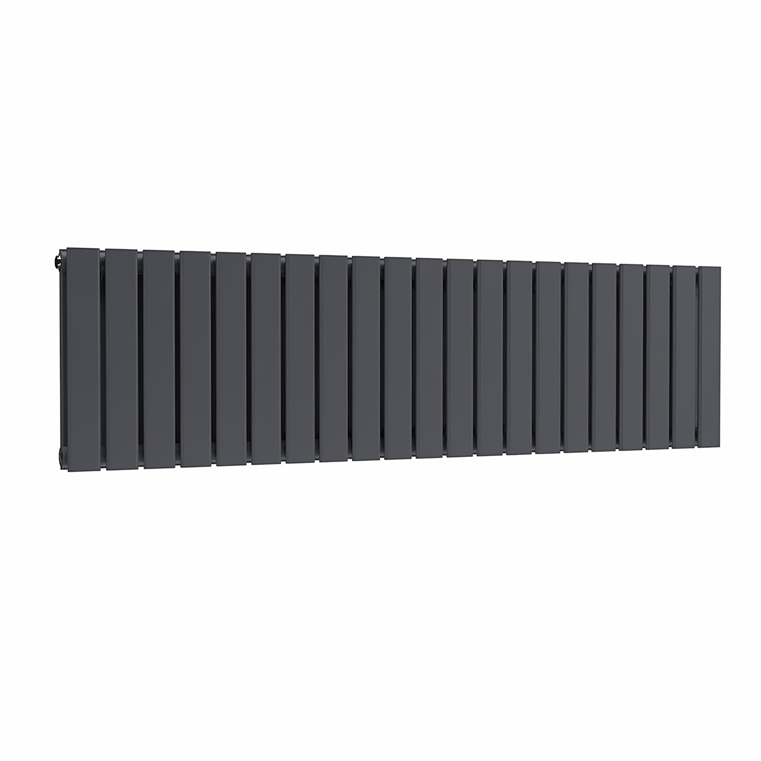 Lux Heat Anthracite Grey Flat Horizontal Double Panel Designer Radiator 400mm (H) x 1470mm (W) - Image 2