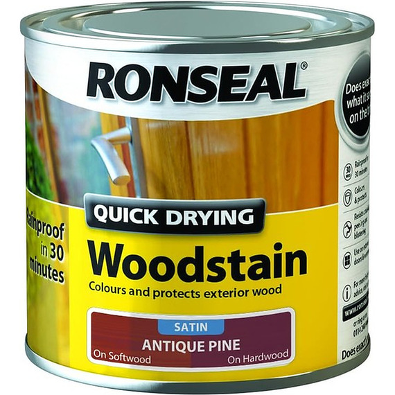 Ronseal Antique Pine Quick Dry Woodstain Satin 250ml