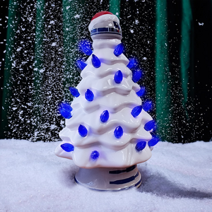 UKONIC R2-D2 Ceramic Christmas Tree with Blue Lights