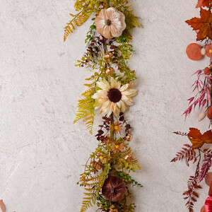 Autumnal Pumpkin and Pine Garland