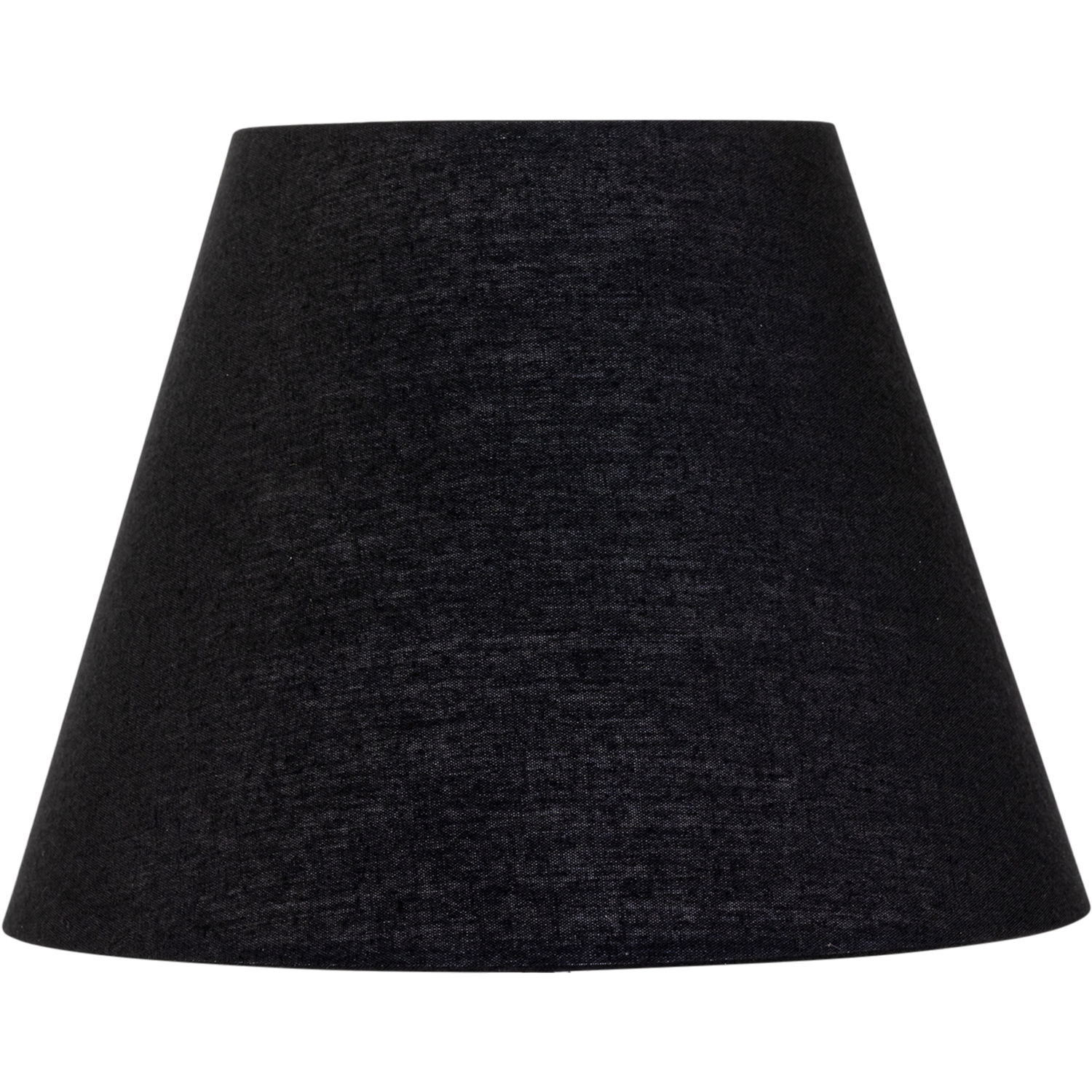 First Choice Lighting Black Cotton 20Cm Diameter Tapered Fabric Lamp Shade - Black
