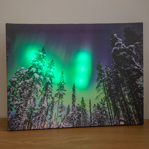 40 x 30cm Light-Up Christmas Aurora Canvas
