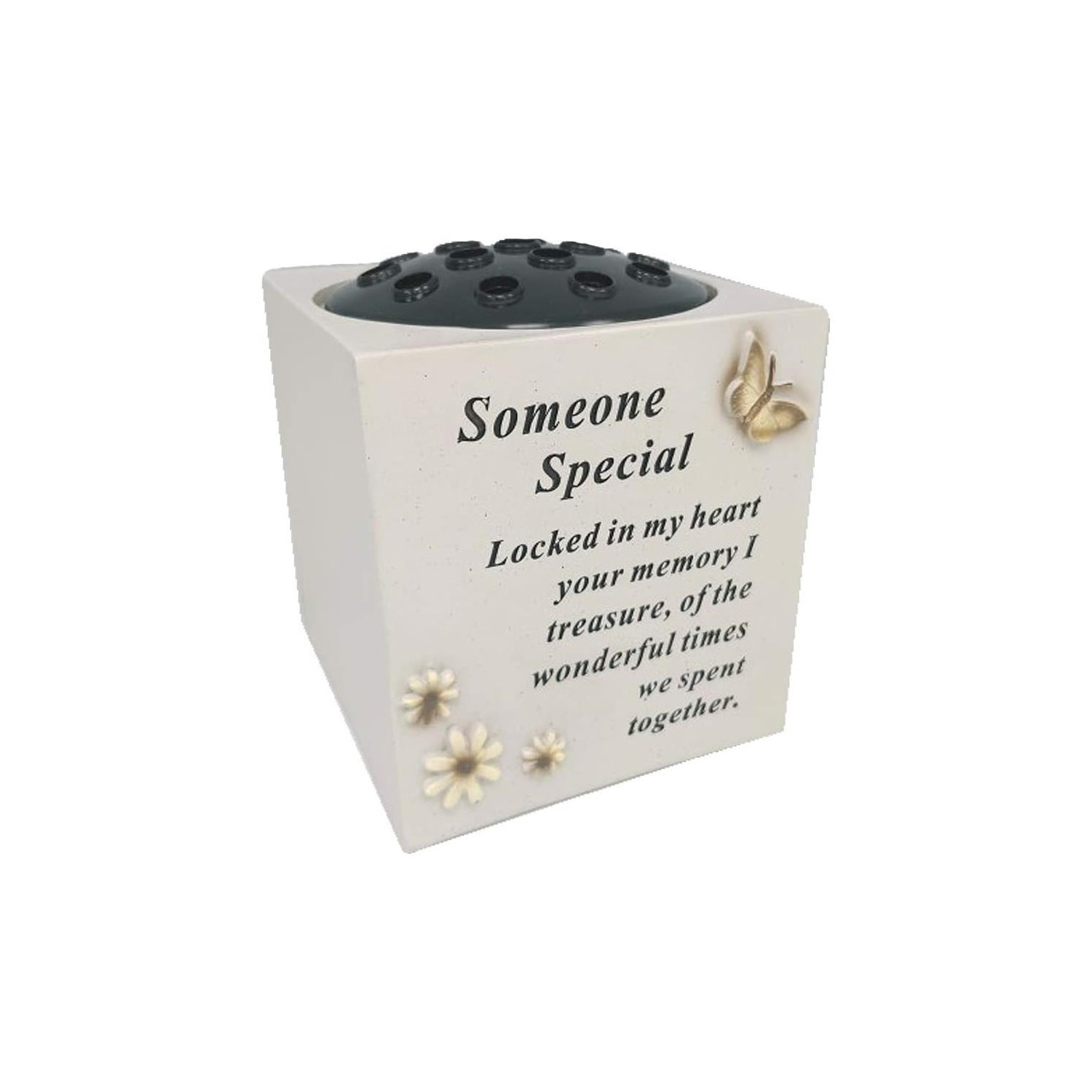 David Fischhoff Graveside Memorial Butterfly Vase Cream - Someone Special