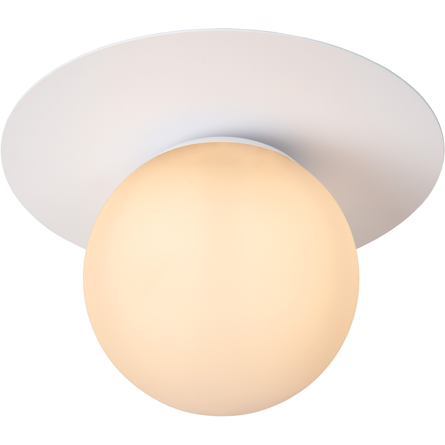 Lucide Unisex White 'Tricia' Dimmable Stylish Indoor Decor Flush Ceiling Light 1Xe27 In 25Cm - Image 3