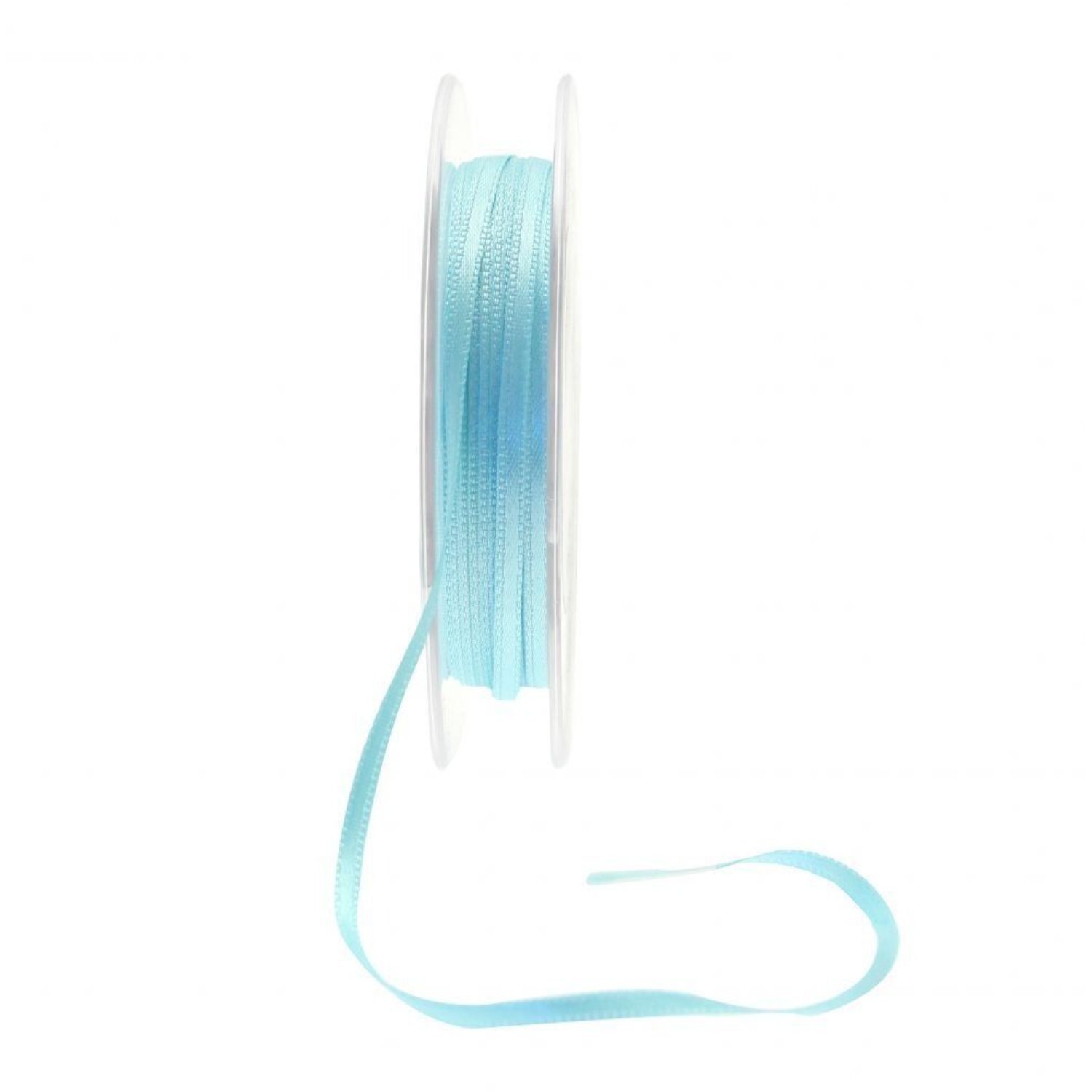  - 3mm Light Satin Ribbon 3 PackBlue - Image 3