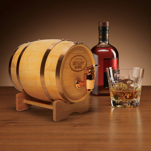 Connoisseur Creations Bamboo Whiskey Barrel Drinks Dispenser 800ml