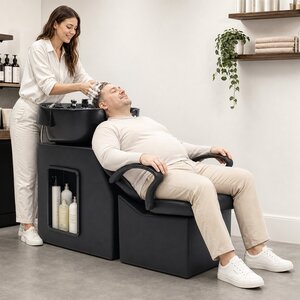 WestWood Shampoo Bowl and Chair Set 03 Black