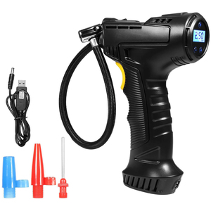 12V Portable LED Tyre Inflator - 150 PSI - 4 Nozzles - Cooling System