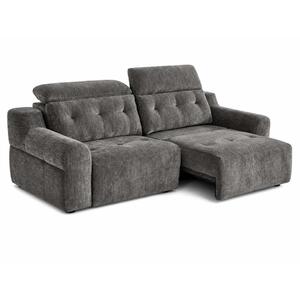 Harrington Charcoal Electric Sofa Bed Chenille Adjustable Headrests