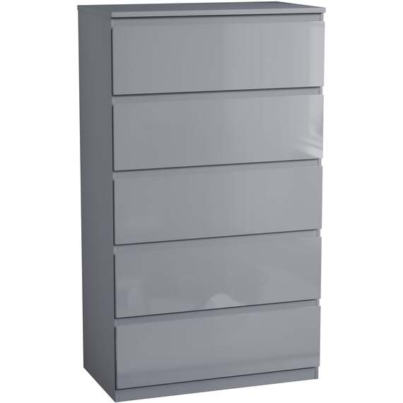 High Gloss 5 Drawer Chest of Drawers