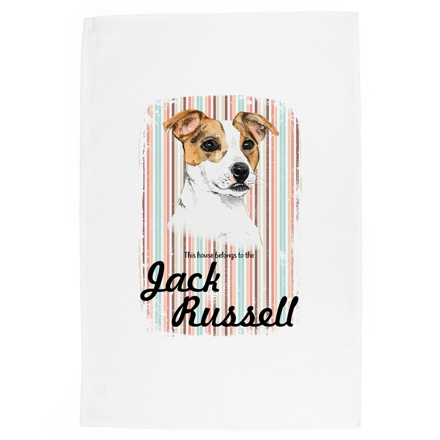 B&Q - Jack Russell Tea TowelNovelty Dog Themed Gift Kitchen Linen/dish Cloth - Image 2
