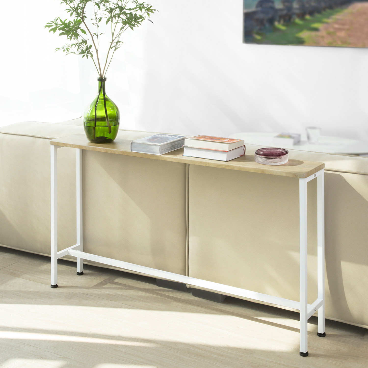 Sobuy Hallway Console Table Hall Side Table - White