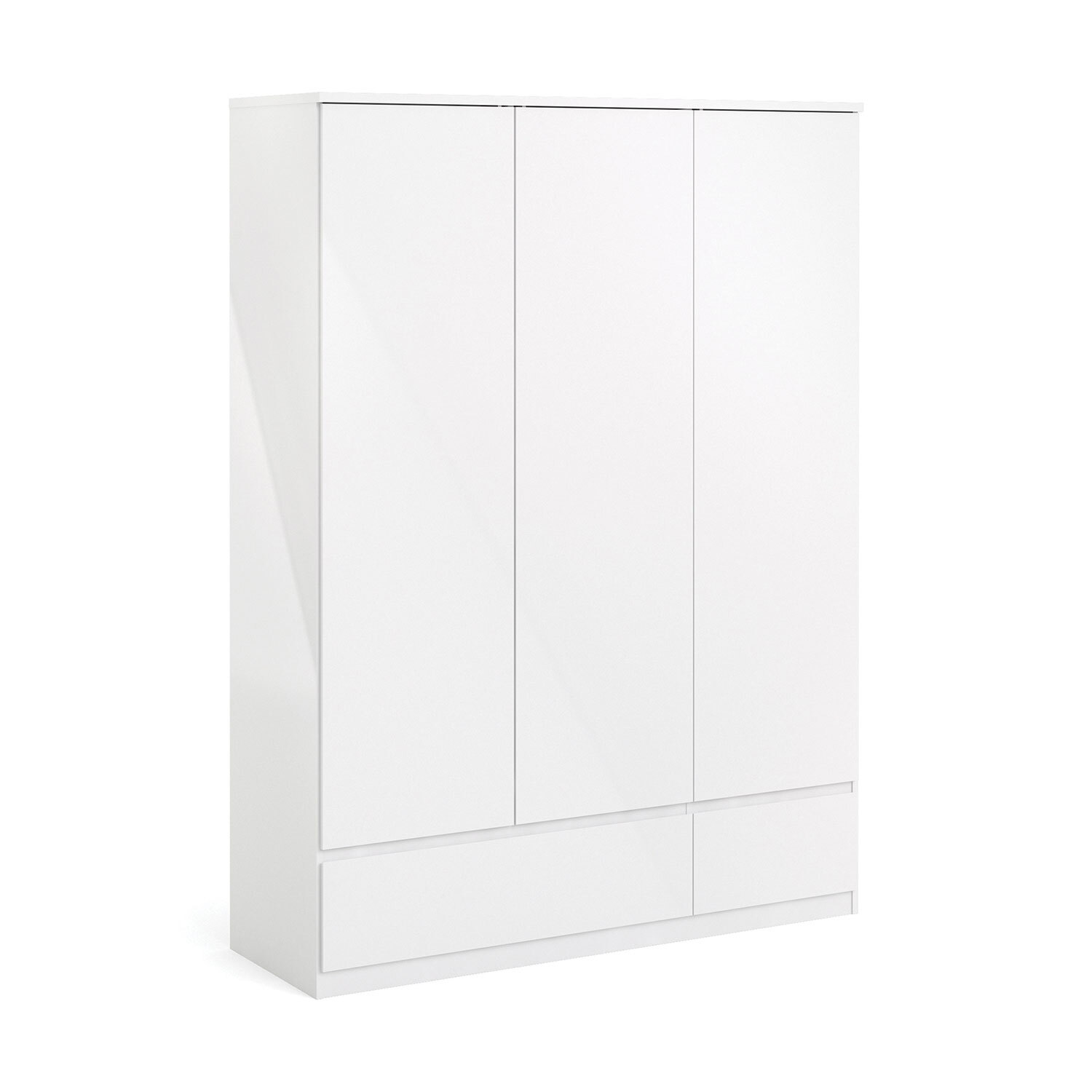 Furniture To Go - Naia 3-Door 2-Drawer Wardrobe - White thumbnail
