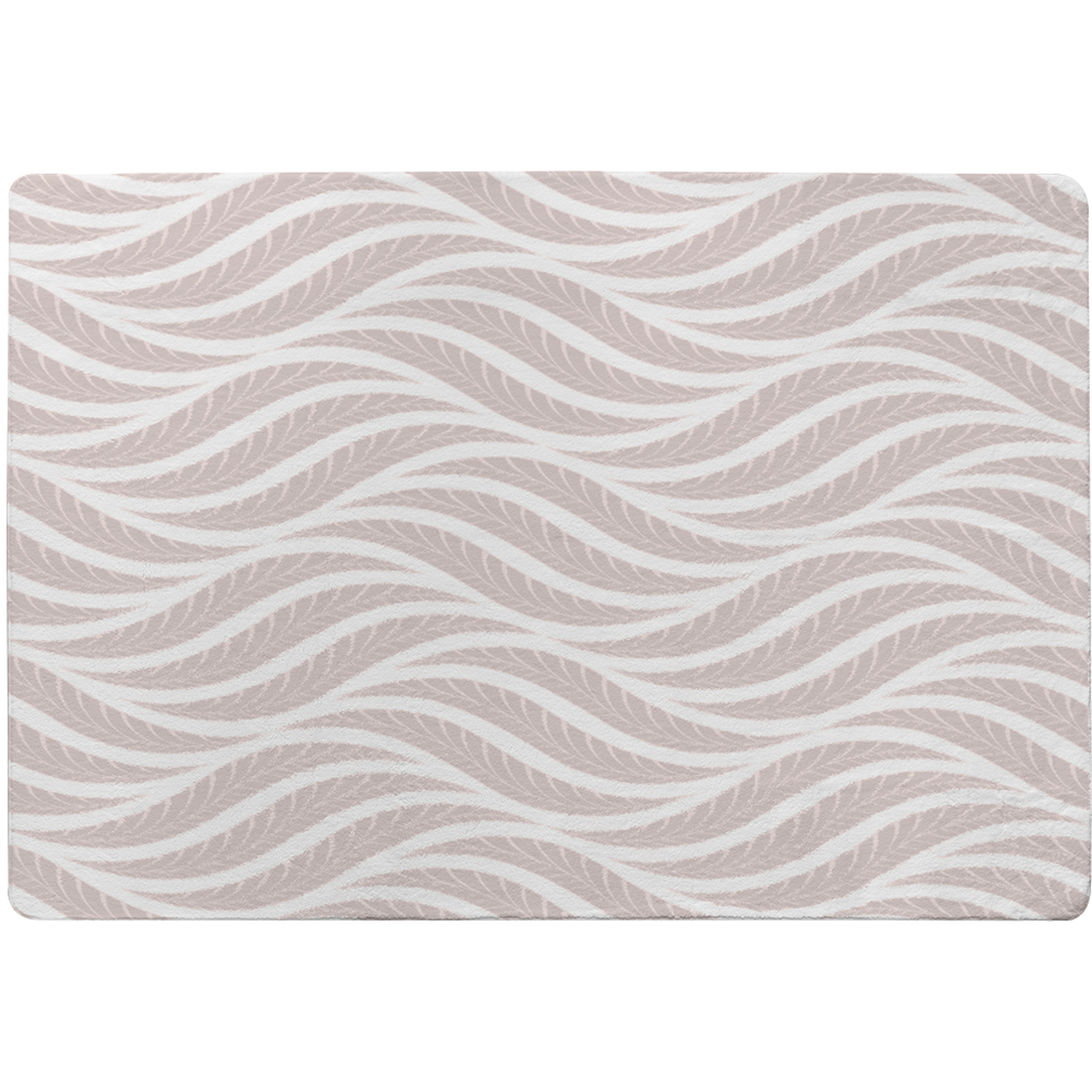 Geometric Pattern With Leaves Designer Rug - Pink 230cm
