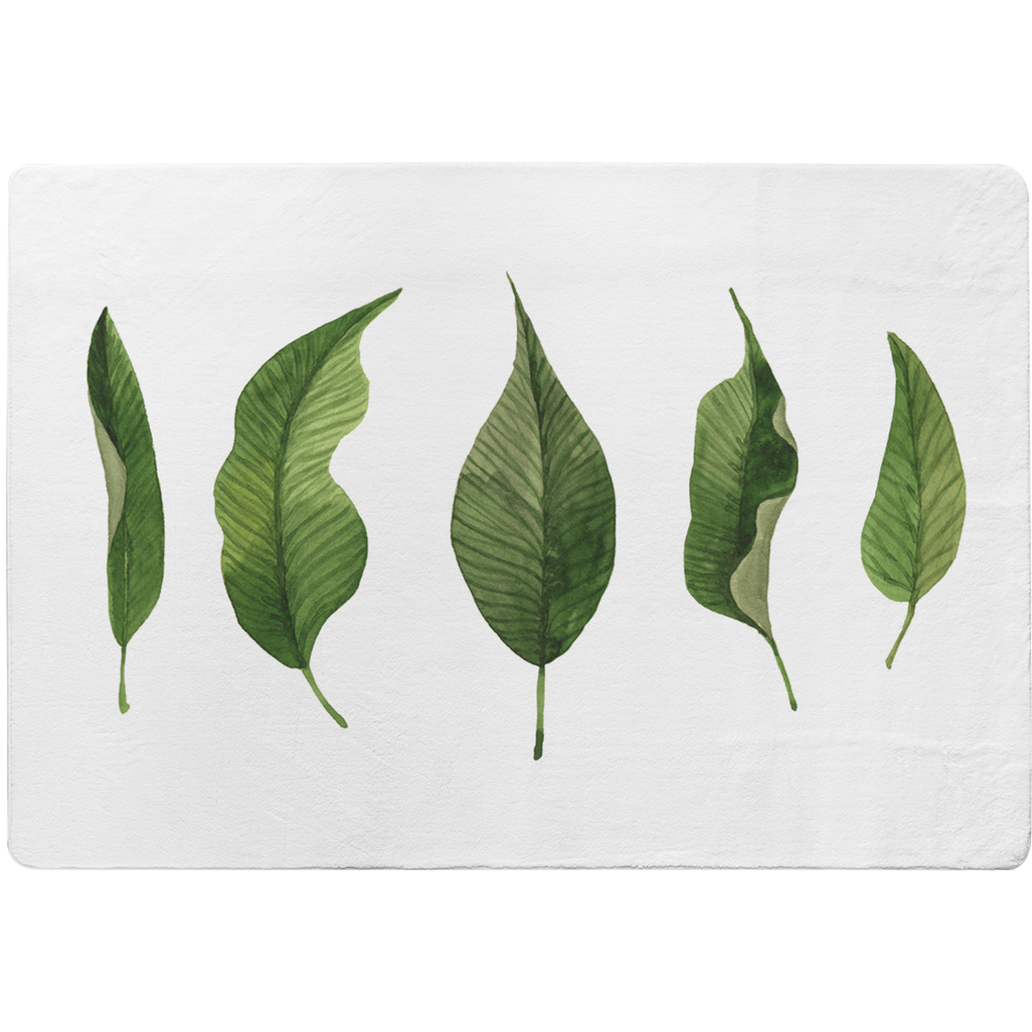 Selection Of Leaves Designer Rug - Green 230cm