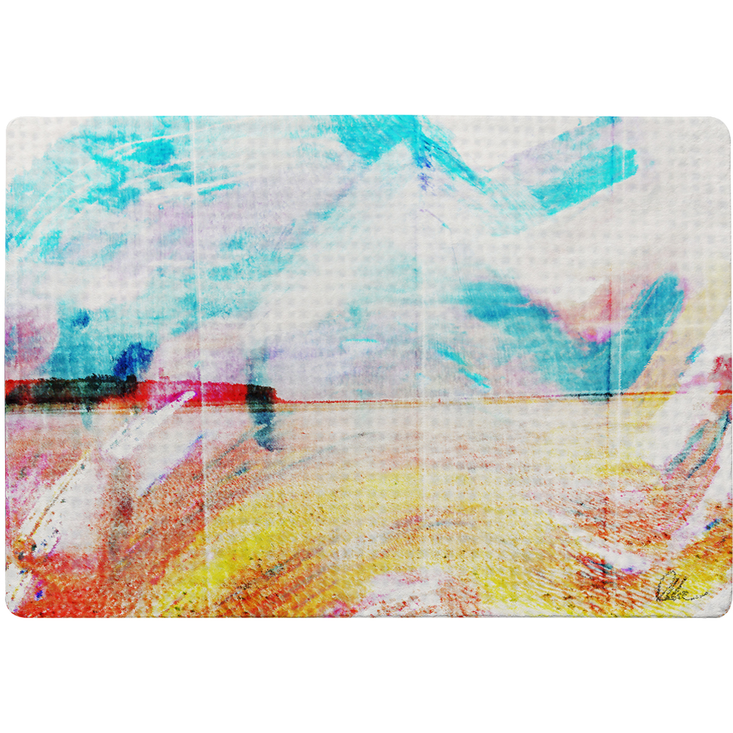 Beach View Cliffs Rug - Blue / 150cm