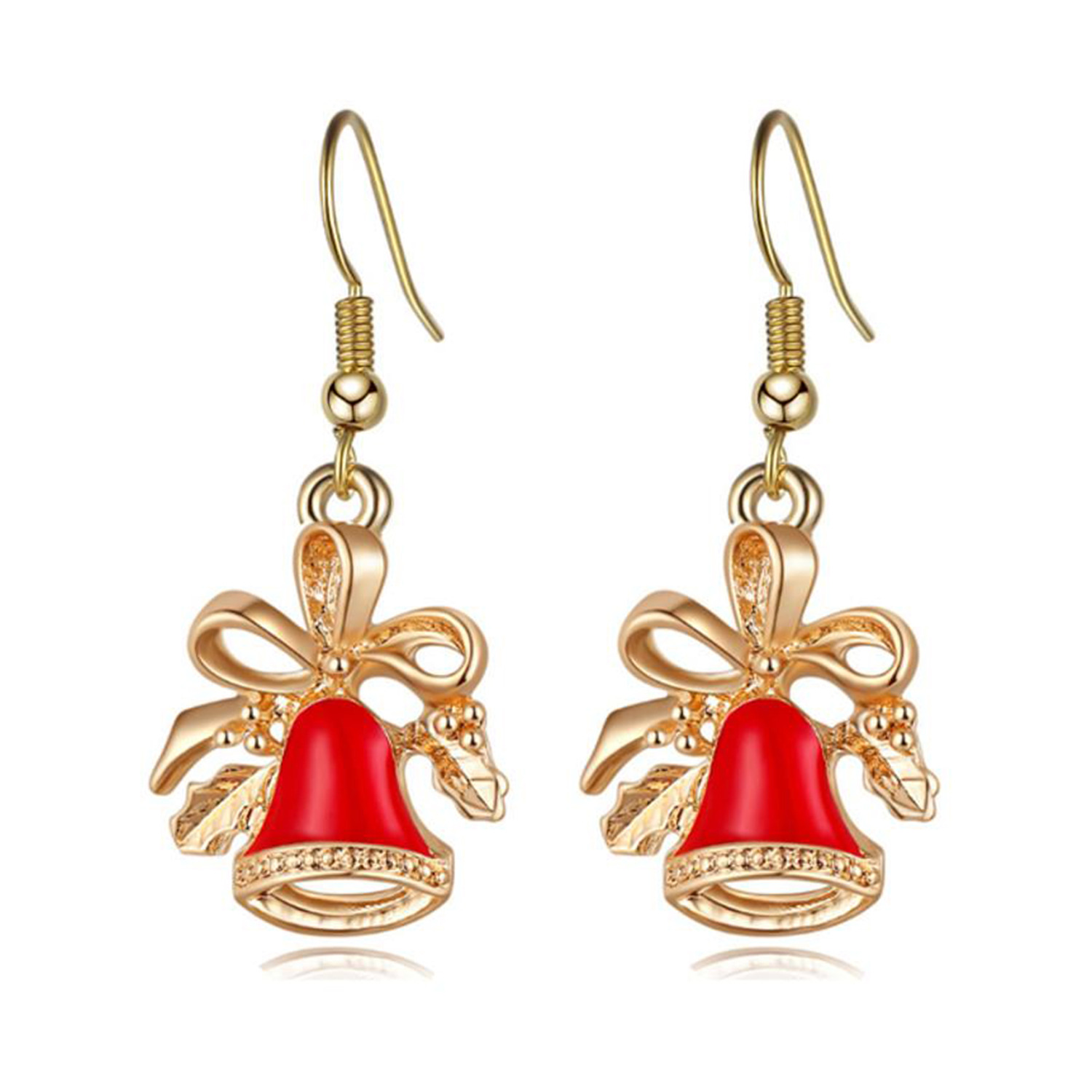 Christmas Bells Earrings - Gold