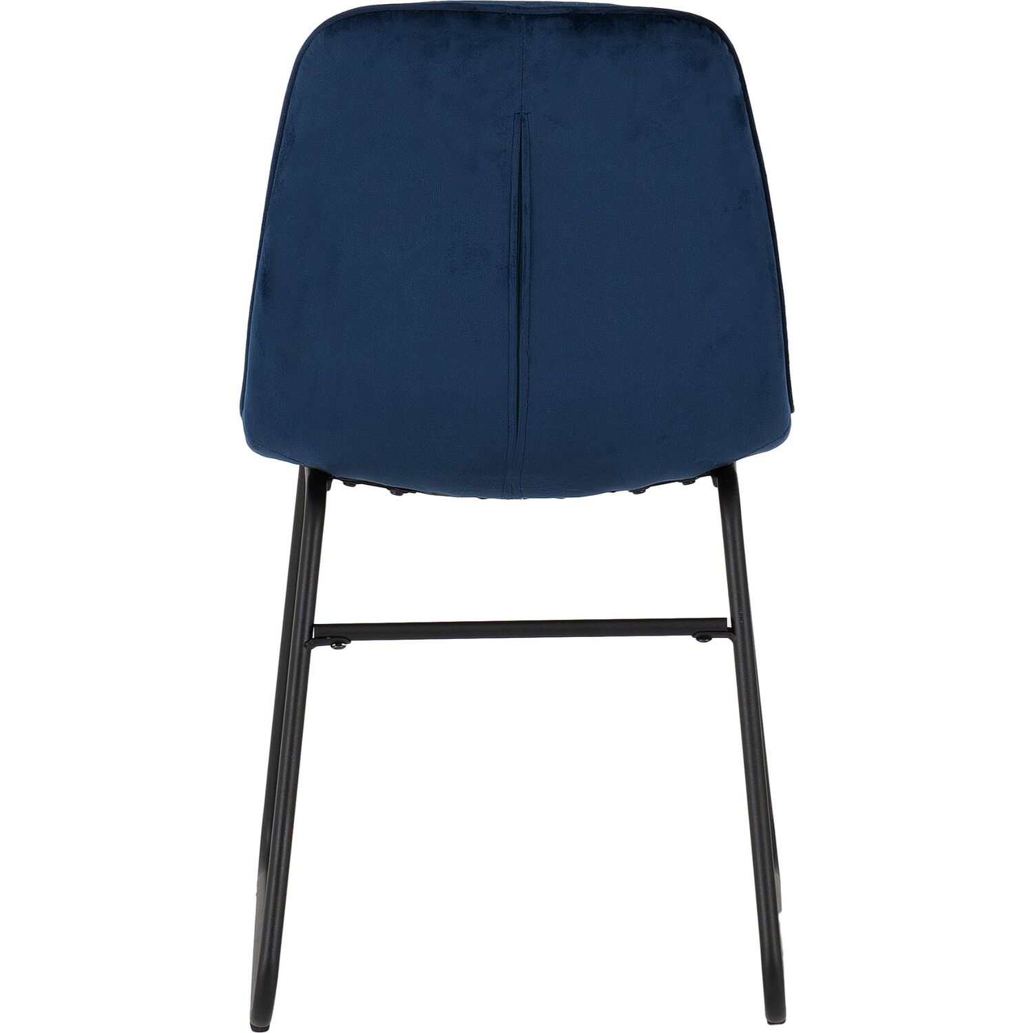 Quebec Straight Edge Dining Table With Lukas Chairs - Medium Oak Effect And Blue Velvet