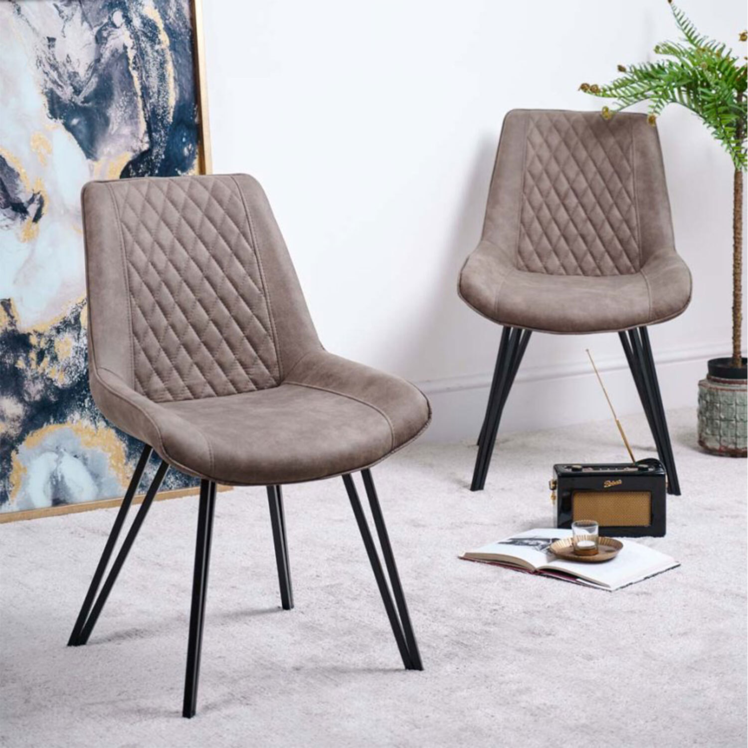 Woods Furniture - Finnick Dining Chair (Set of 2) - Light Grey thumbnail