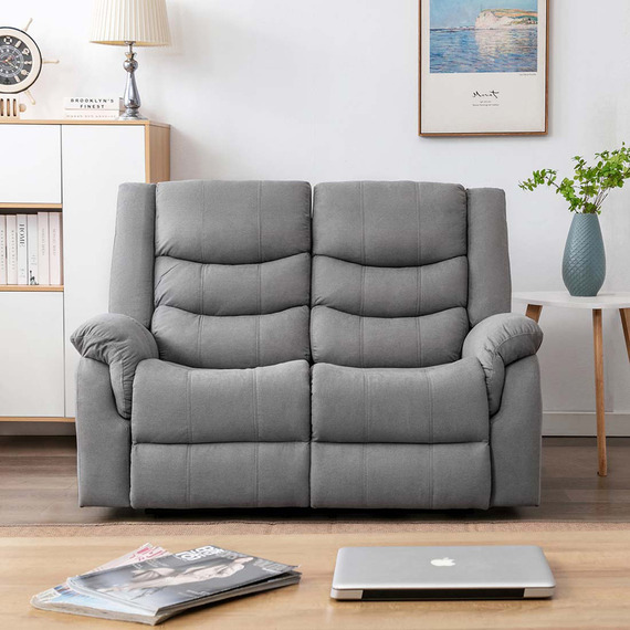 Seattle Electric Fabric Recliner 2 Seater Sofa