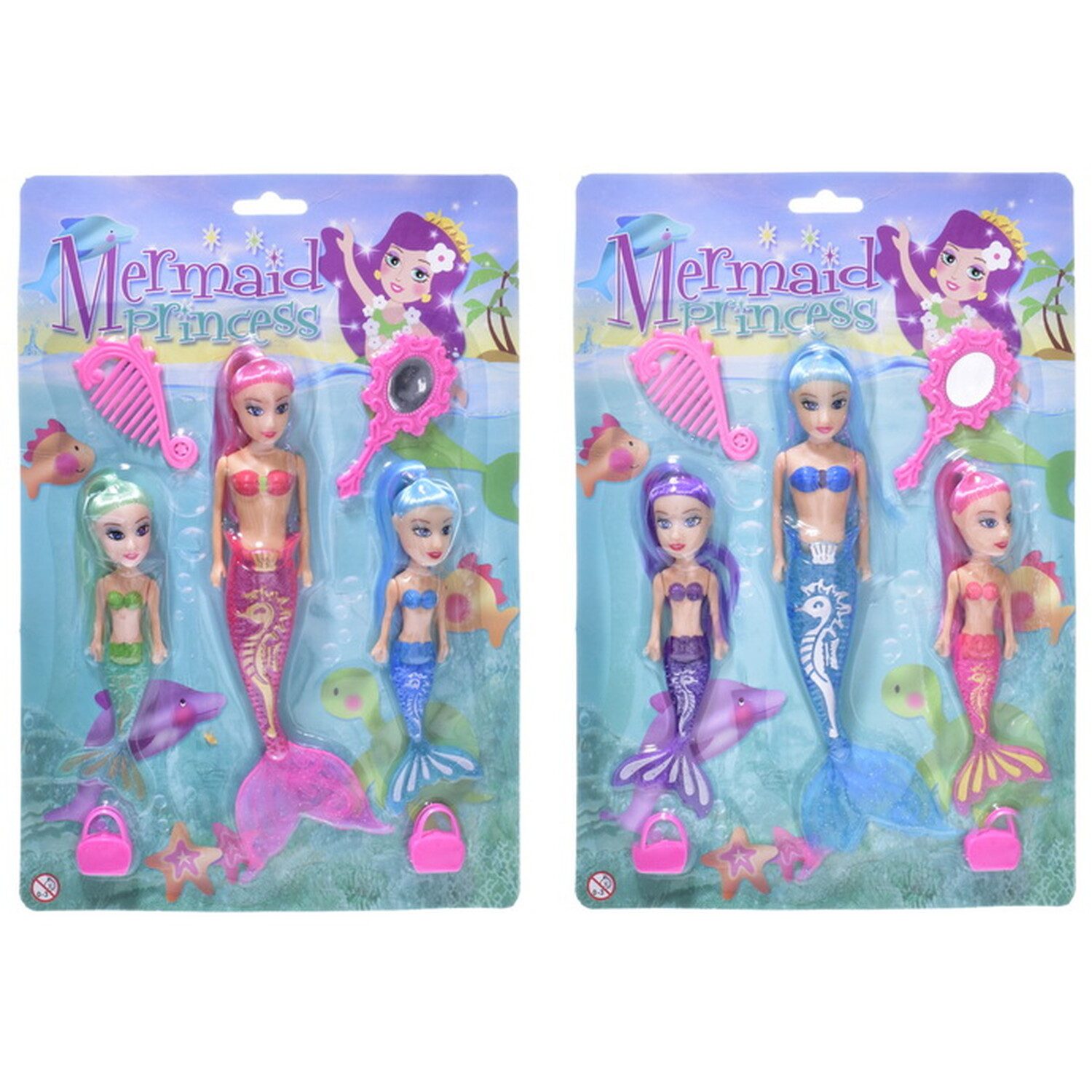 Image of Set of 3 Mermaid Princesses