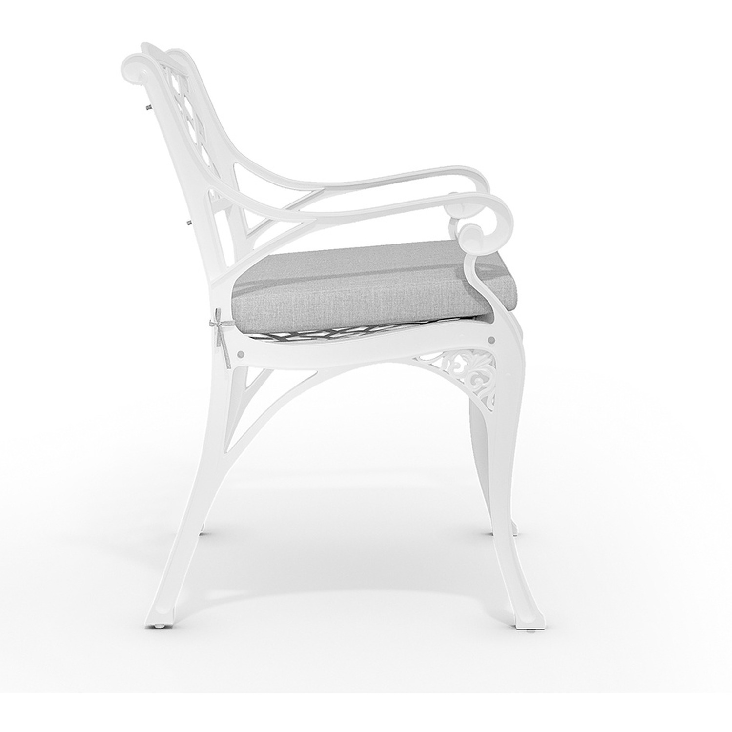 Set Of Two Garden Chairs With Mesh Backrests And Cushions - Beige