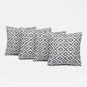 Geo Grey / 4 Pack Of Geometric Outdoor Cushion Covers shot 3121074