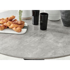 Black Novara Grey Concrete Black Leg Round Dining Table 4 Milan Black Leg Chairs shot 3532151