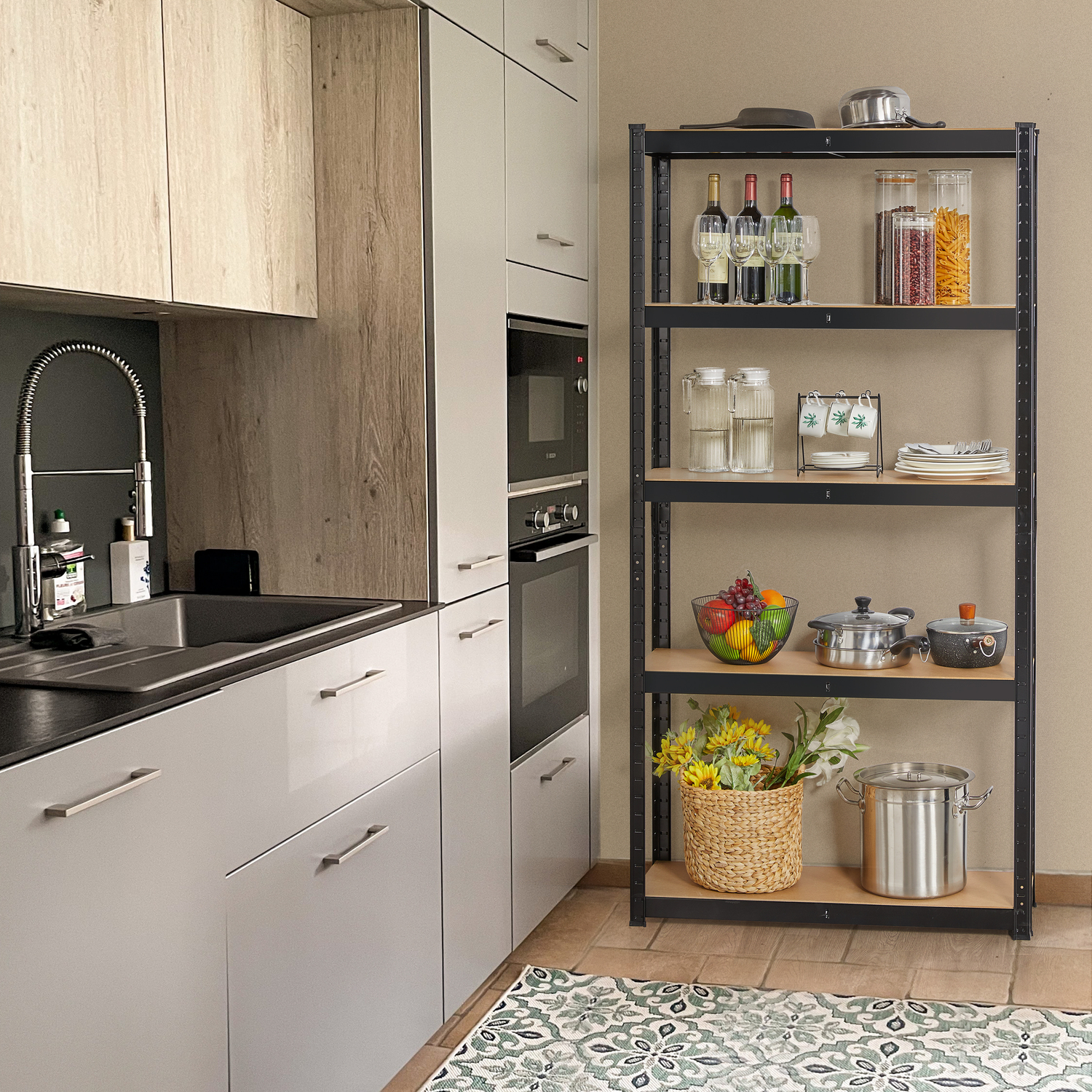 5-Shelf Adjustable Storage Rack
