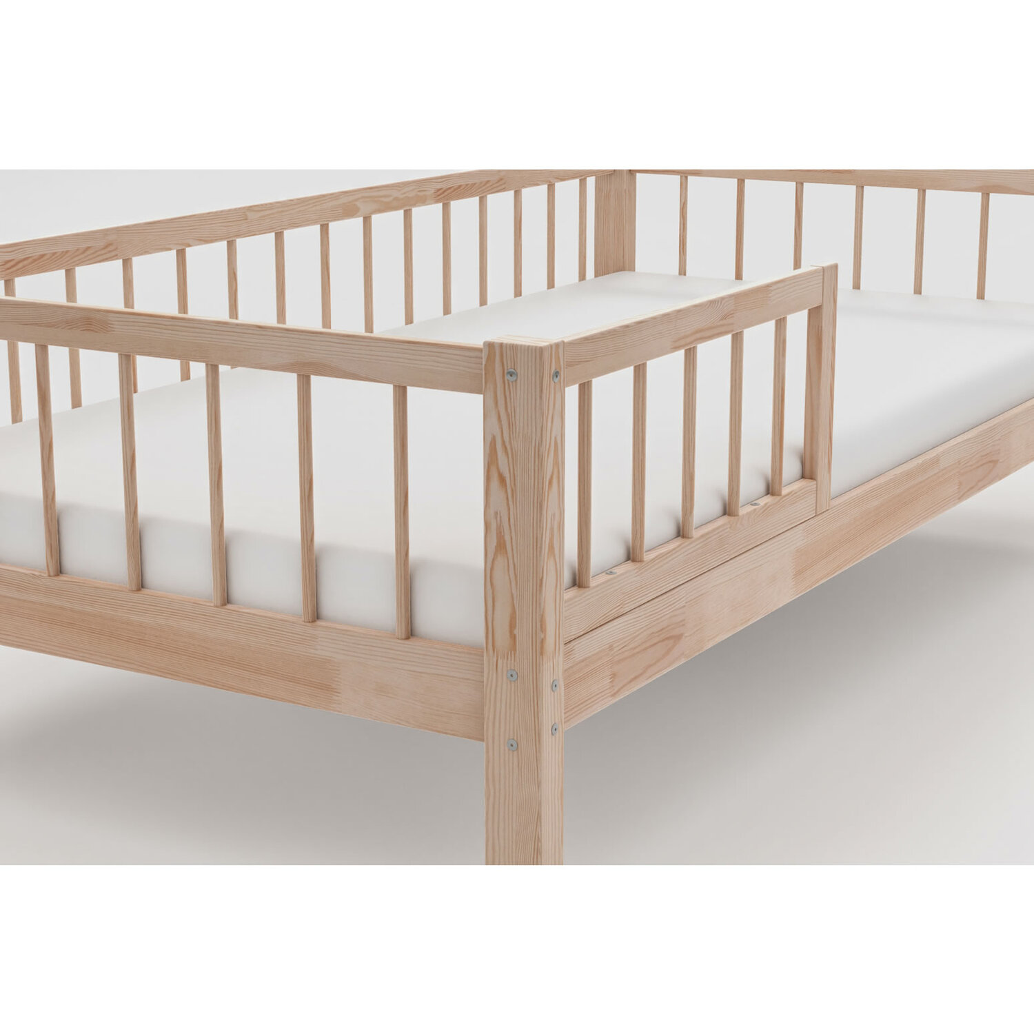 Handmade Wooden Kids Toddler Bed 190x90cm With 20cm Legs - Brown