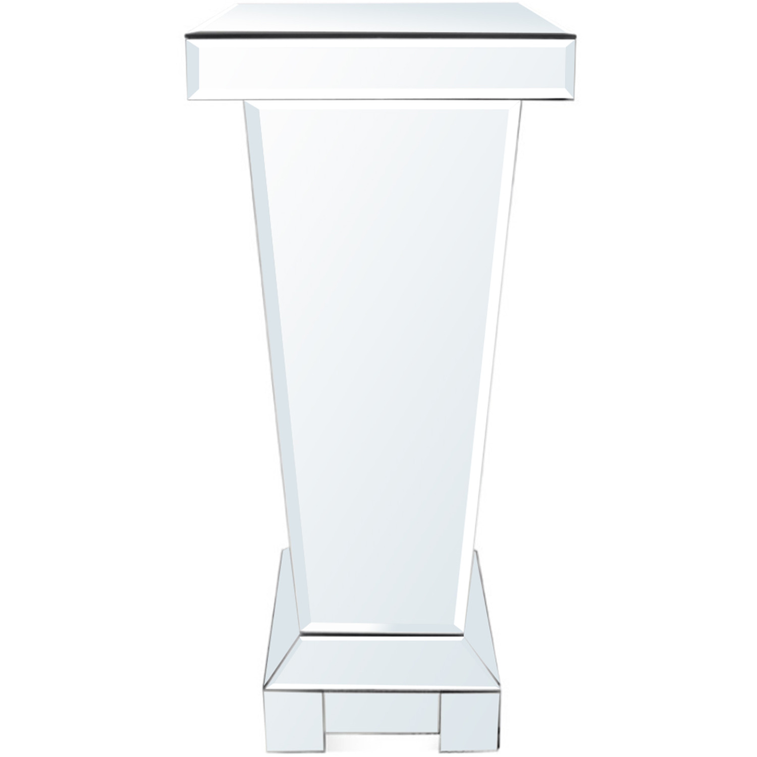 VANITY LIVING - Mirrored Telephone Stand Side Table - Clear thumbnail