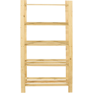 Natural Pine / 30cm / 160cm Pine Pre Sanded Slatted Shelf Unit shot 4571358