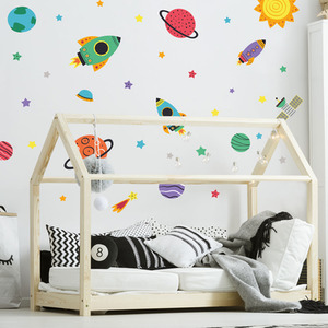 Colourful Space Wall Sticker Pack
