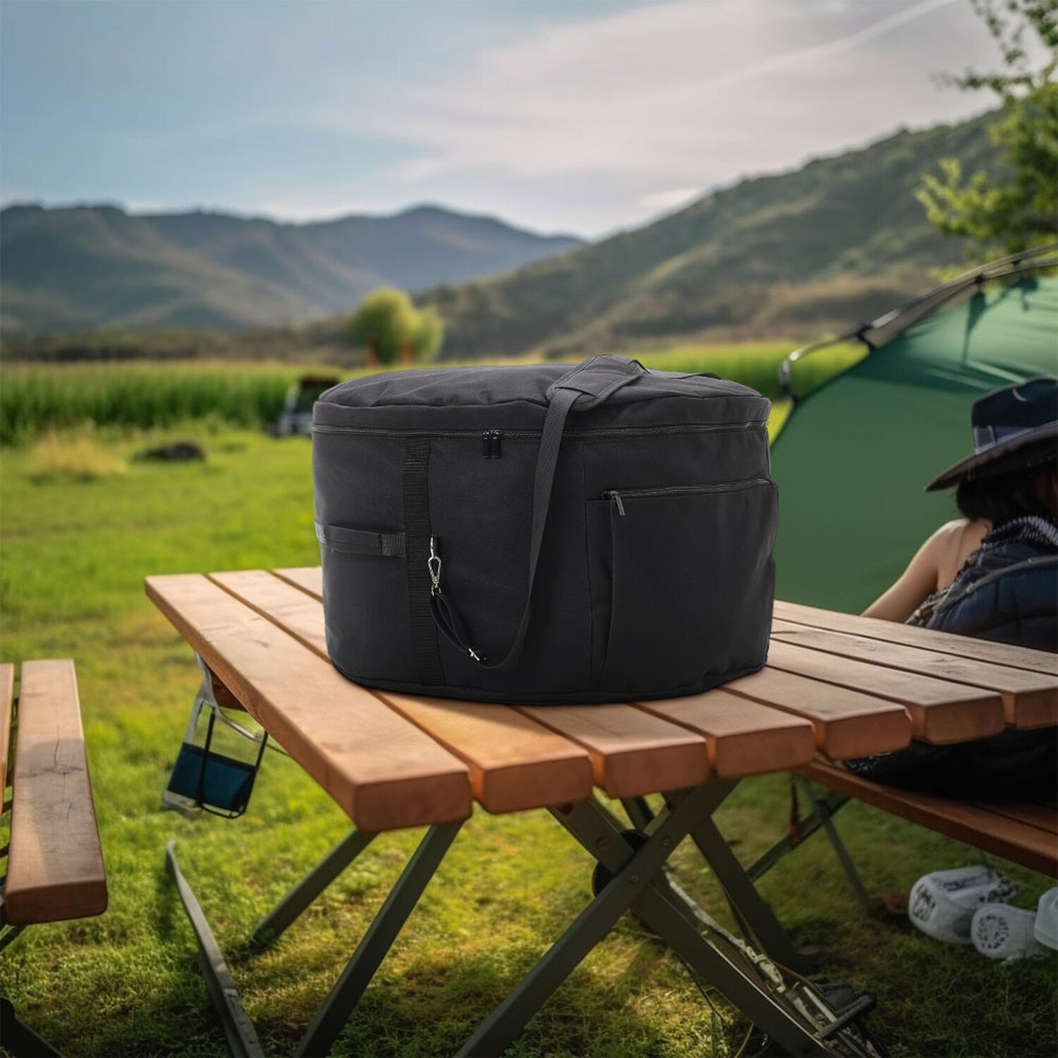Fire Pit Cover Carry Bag for Solo Stove - Black