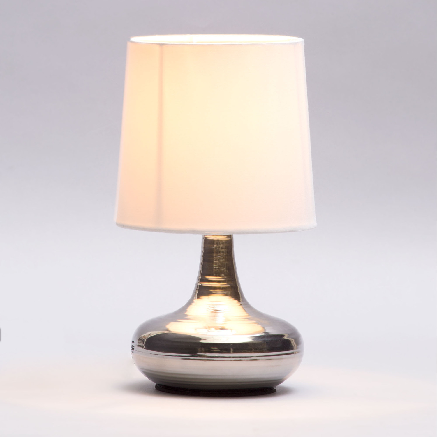 Mini Scratched Table Lamp - Polished Chrome