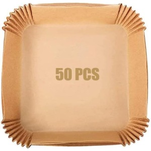 50 Piece Air Fryer Liners Disposable Non-Stick Baking Paper