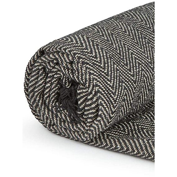 Herringbone Throw Over Blanket