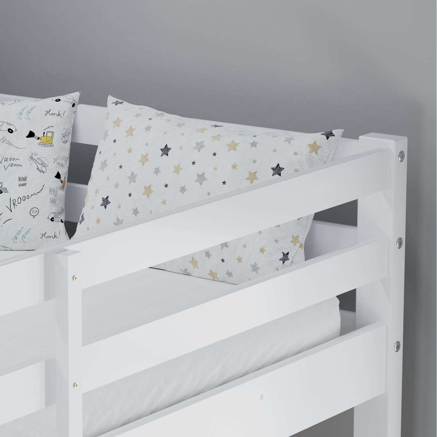 Triple Bunk Bed Frame High Sleeper Birlea Tressa - Grey