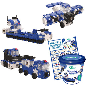 Clics Bucket Police Click and Play Bucket 135 Pieces