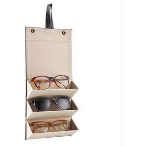Faux Leather Glasses Organiser Carry Case
