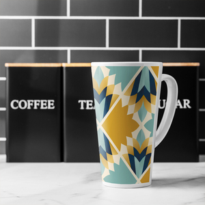 Cleopatra Fan Ethnic Pattern Latte Mug