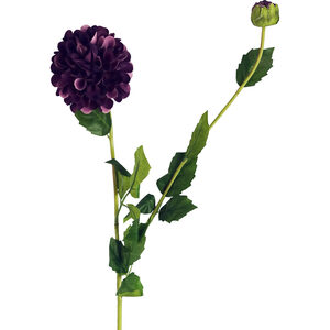 Artificial Dahlia PomPom Flower Stem