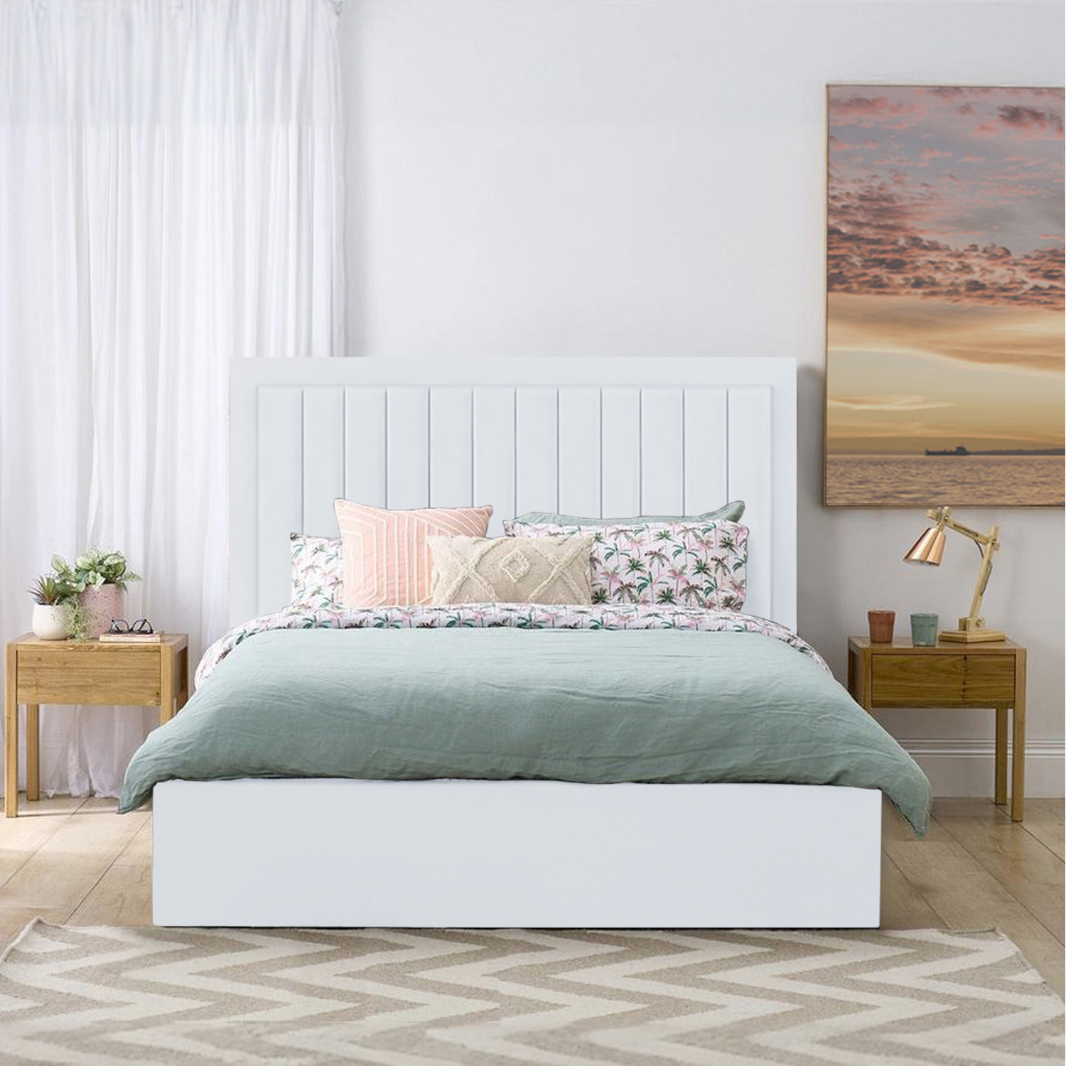 Roma Storage Bed - White Superking